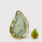 Medium Oyster Plate - Mint & Tortoise Glaze
