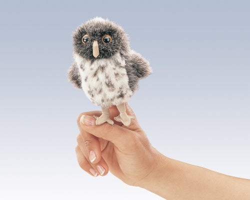Mini Spotted Owl Finger Puppet - Folkmanis