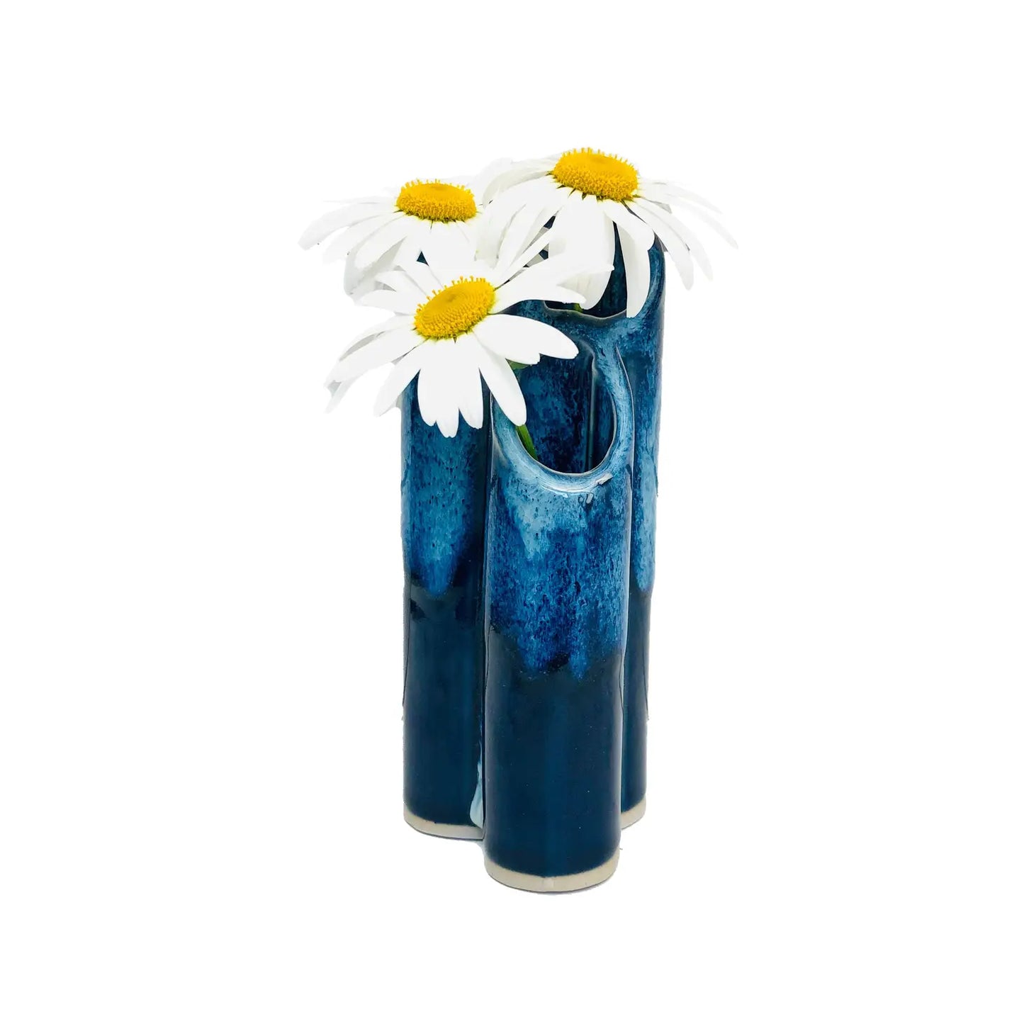 Short Vase, (Navy) Stoneware Pottery