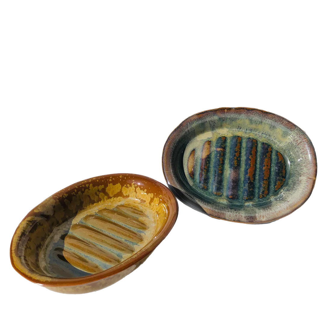 Soap Dish - Stoneware Pottery (Amber)