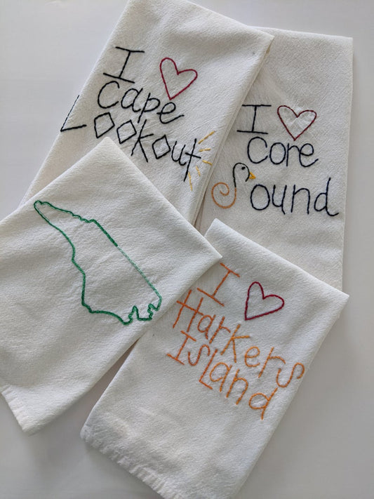 Tea Towels, locally hand stitched by Pizer Dog 17" x 25"