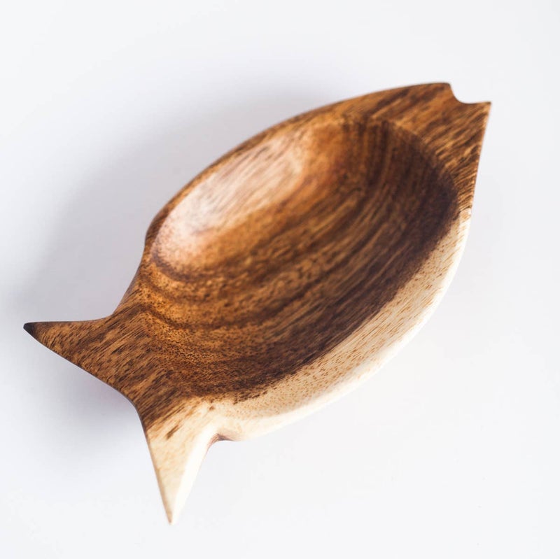 Wood Fish Trinket Dish
